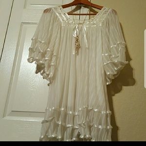 Sheer Off White Dress/Cover up
